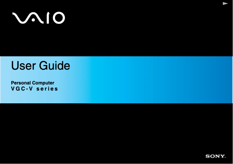 Imagen de la primera página del manual del dispositivo Vaio VGC-V617G