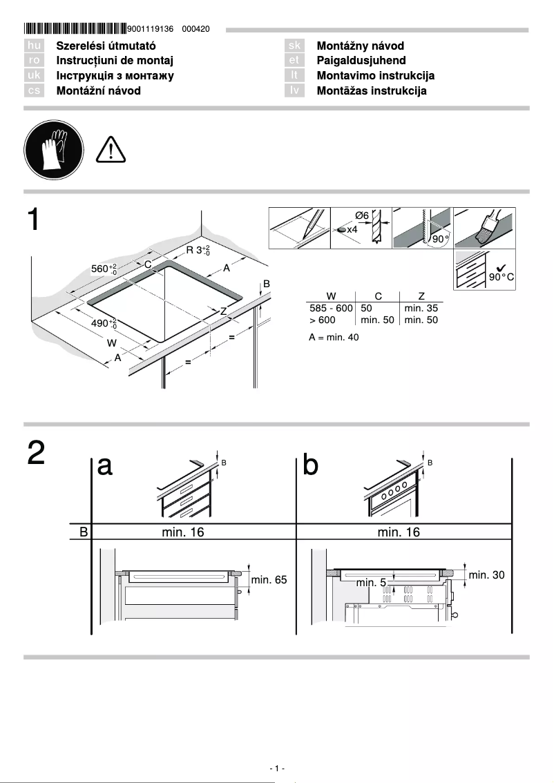 Page n°1 - Guide d'installation Neff T46BD53N2