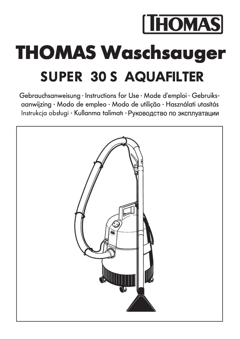 Image de la première page du manuel de l'appareil Super 30 S Aquafilter