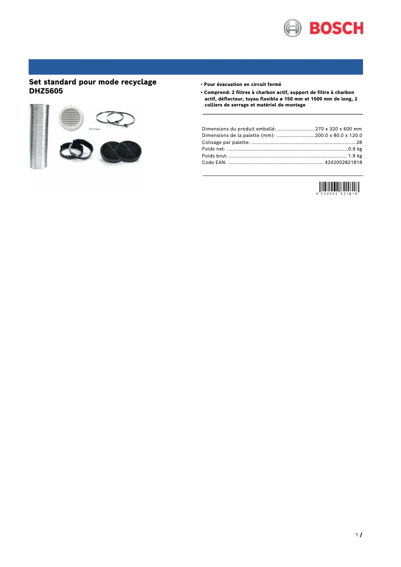 Image de la première page du manuel de l'appareil DHZ5605