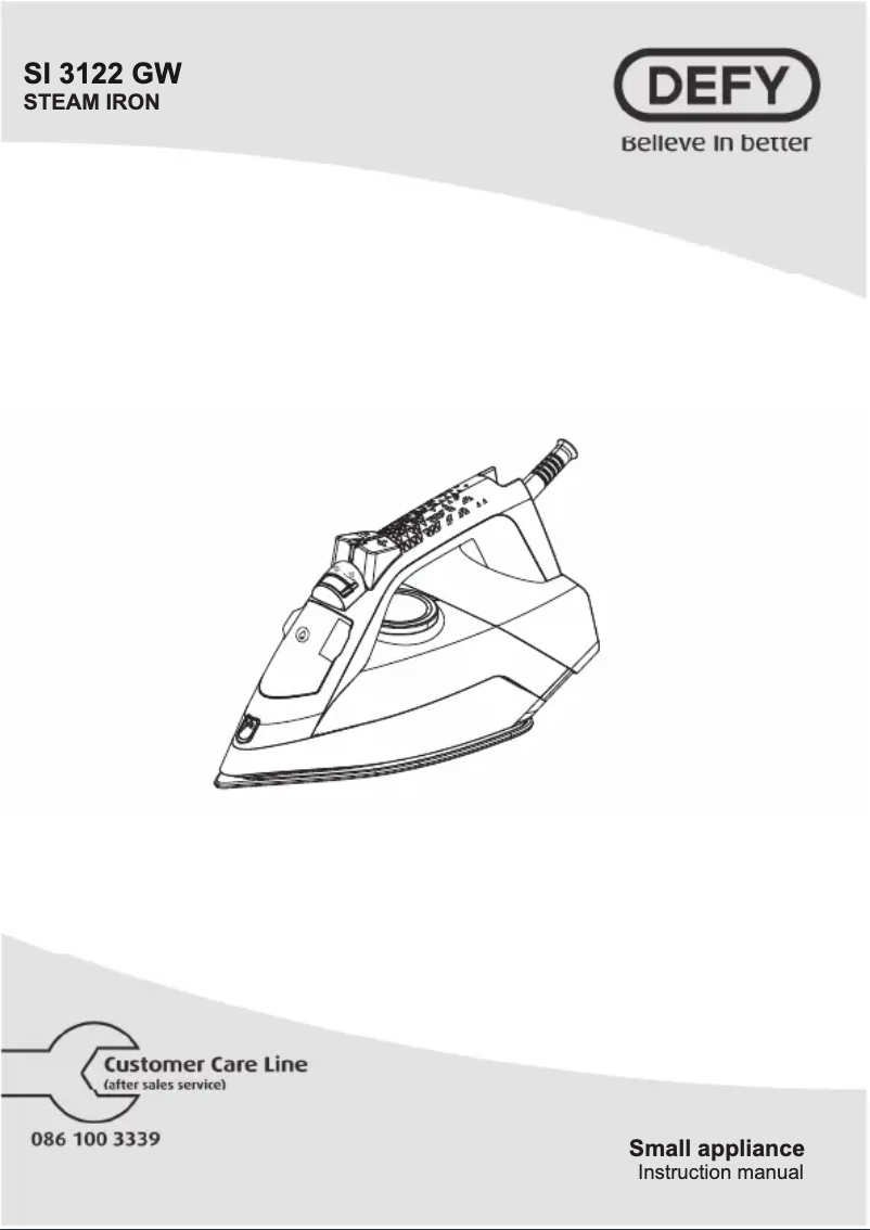 Page 1 de la notice Manuel utilisateur Defy SI3122GW