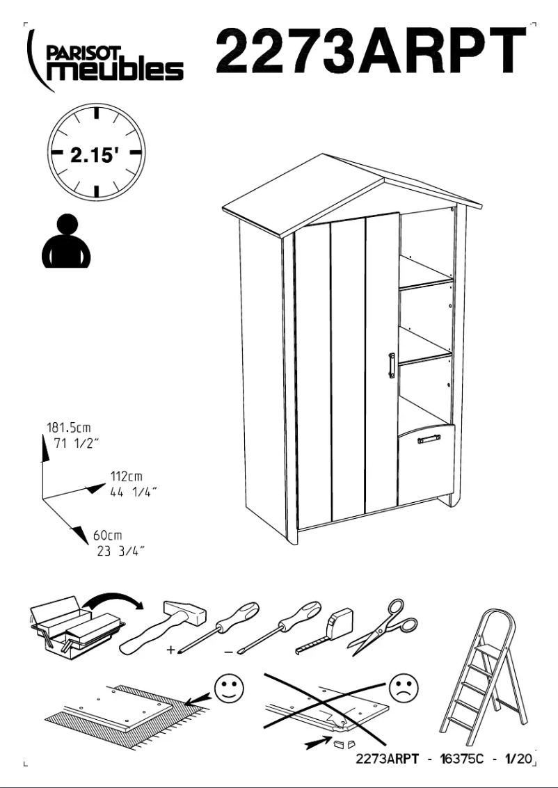 Page n°1 - Manuel utilisateur Parisot Biotiful 2273ARPT