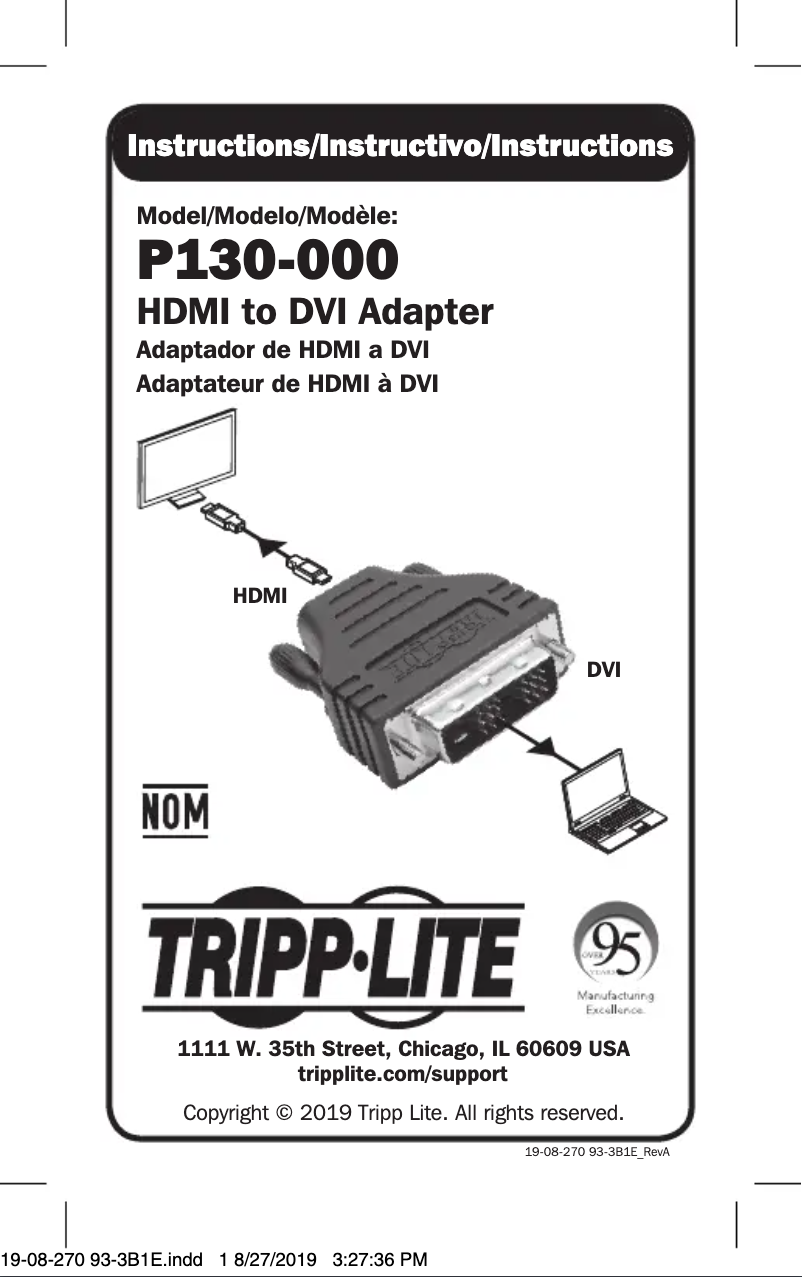 Página 1 del manual Manual de usuario Tripp Lite P130-000