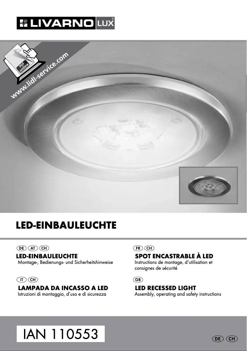 Page n°1 - Manuel utilisateur Livarno Lux 14101202L