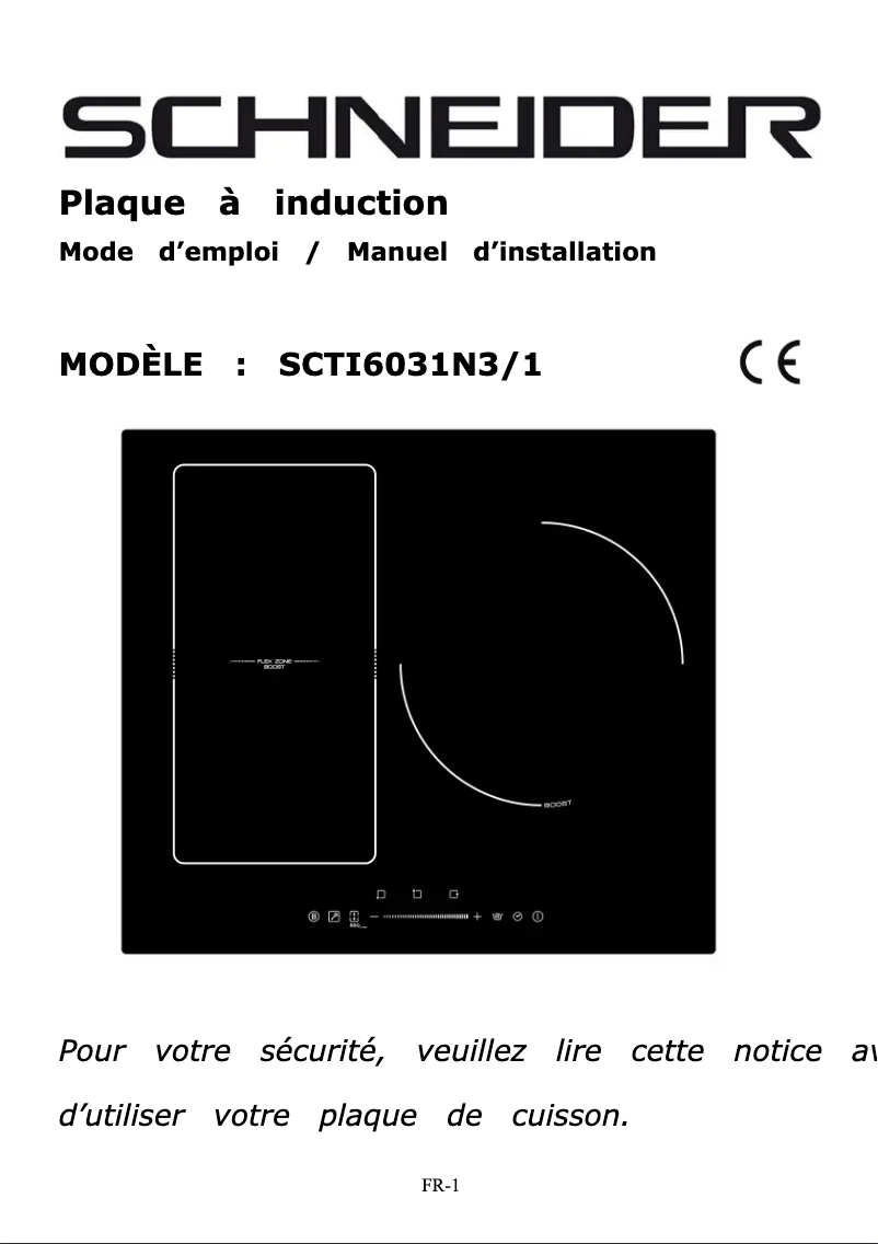 Page 1 de la notice Manuel utilisateur Schneider SCTI6031N3/1
