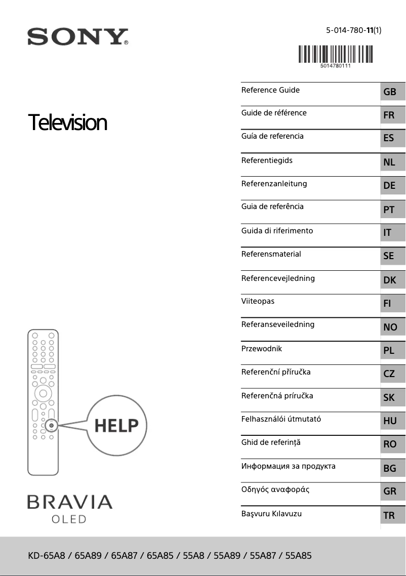 Page n°1 - Manuel utilisateur Sony Bravia OLED KD-48A9