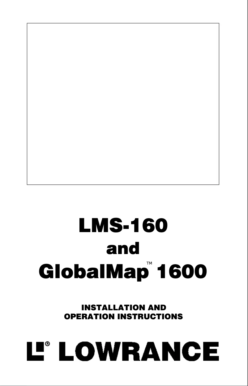 Page 1 de la notice Manuel utilisateur Lowrance GlobalMap 1600