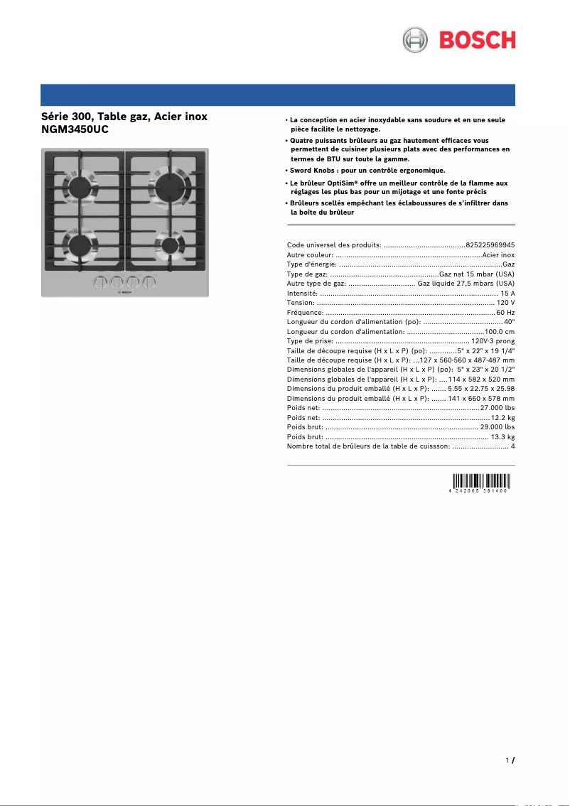 Imagen de la primera página del manual del dispositivo NGM3450UC