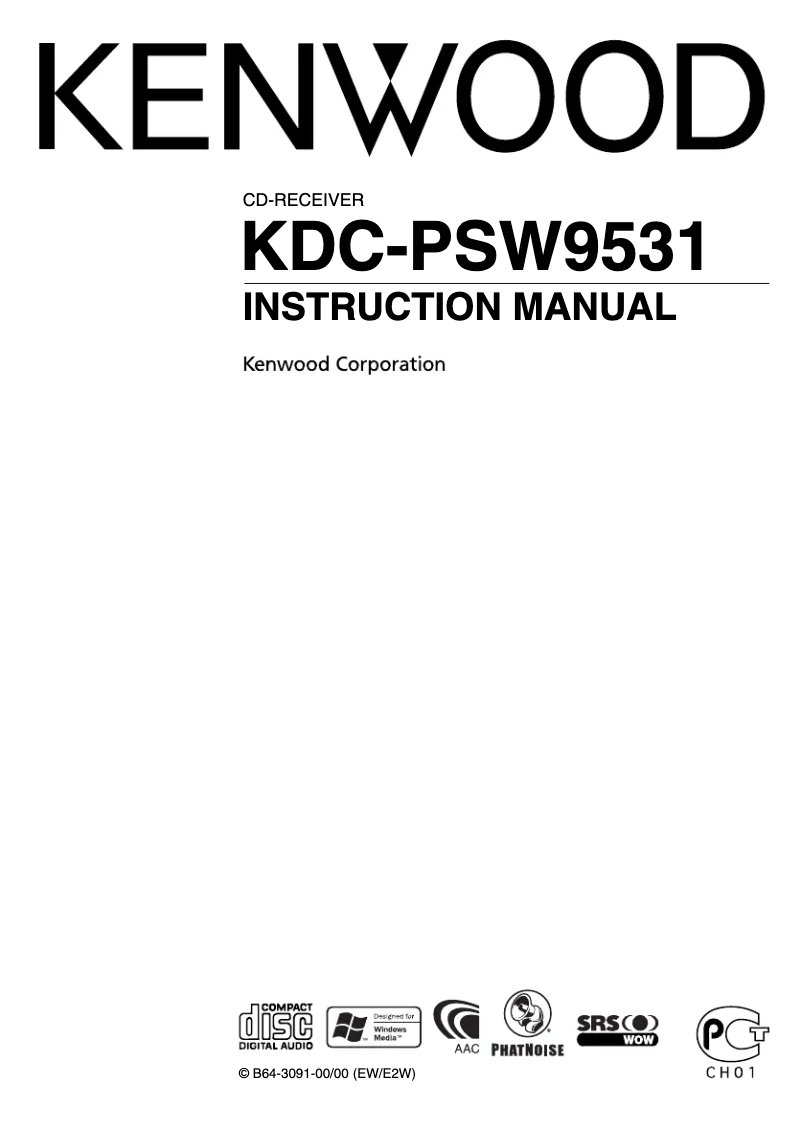 Page 1 de la notice Manuel utilisateur Kenwood KDC-PSW9531