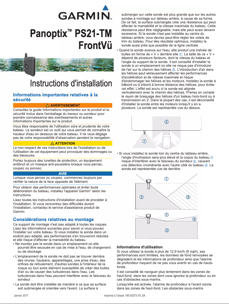 Page n°1 - Manuel utilisateur Garmin Panoptix PS21-TM
