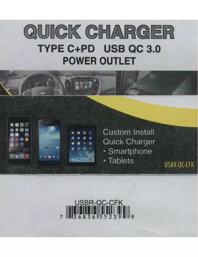 Page 1 of the manual User Manual Accele USBR-QC-CFK