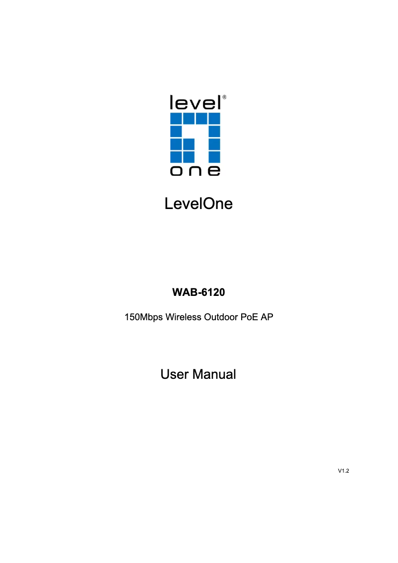 Page n°1 - Manuel utilisateur LevelOne WAB-6120