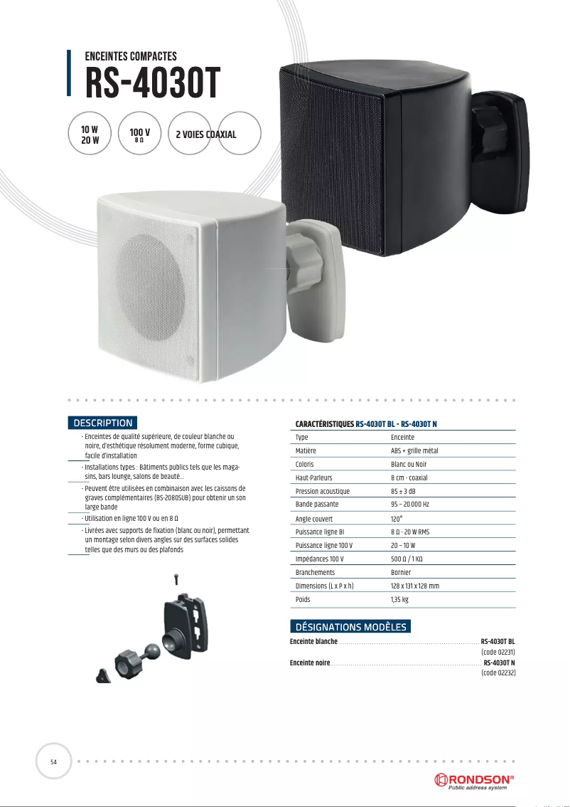 Page n°1 - Manuel utilisateur Rondson RS-4030T