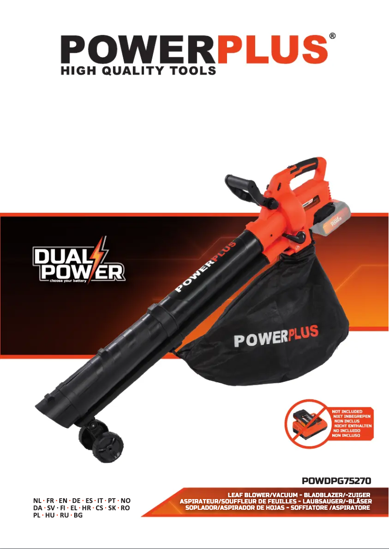 Page 1 de la notice Manuel utilisateur PowerPlus POWDPG75270