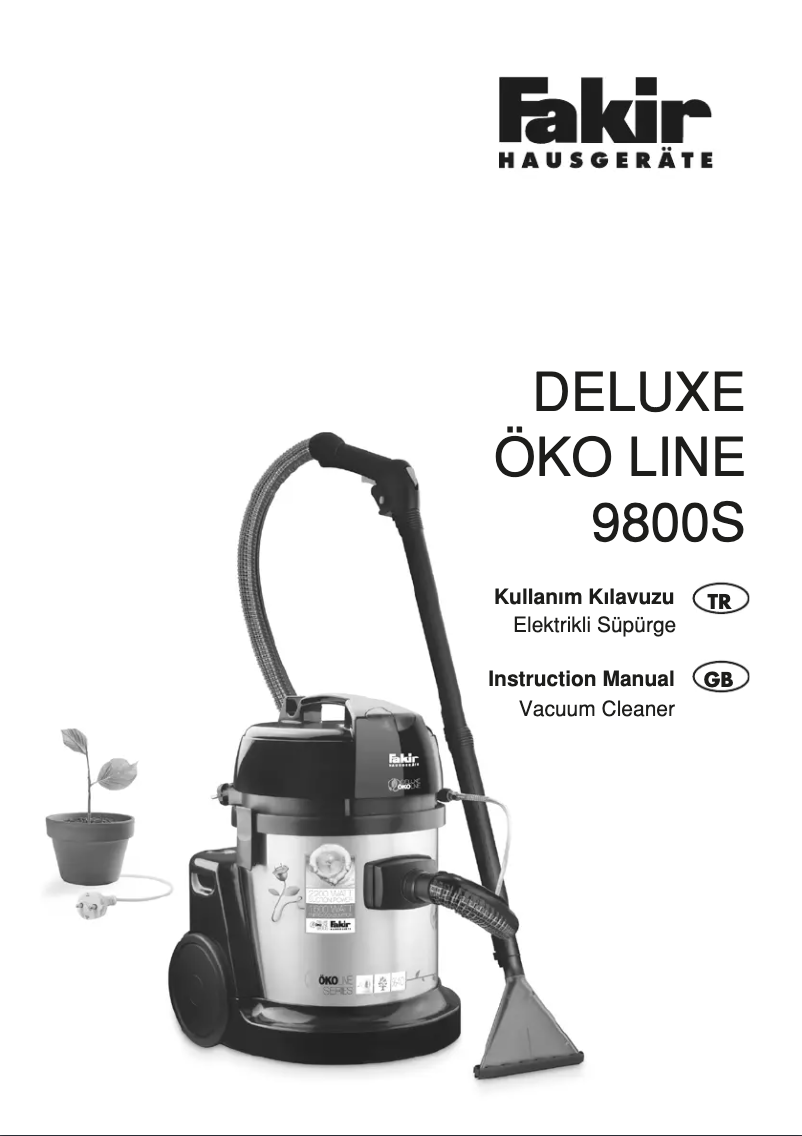 Página 1 del manual Manual de usuario Fakir Deluxe 9800s