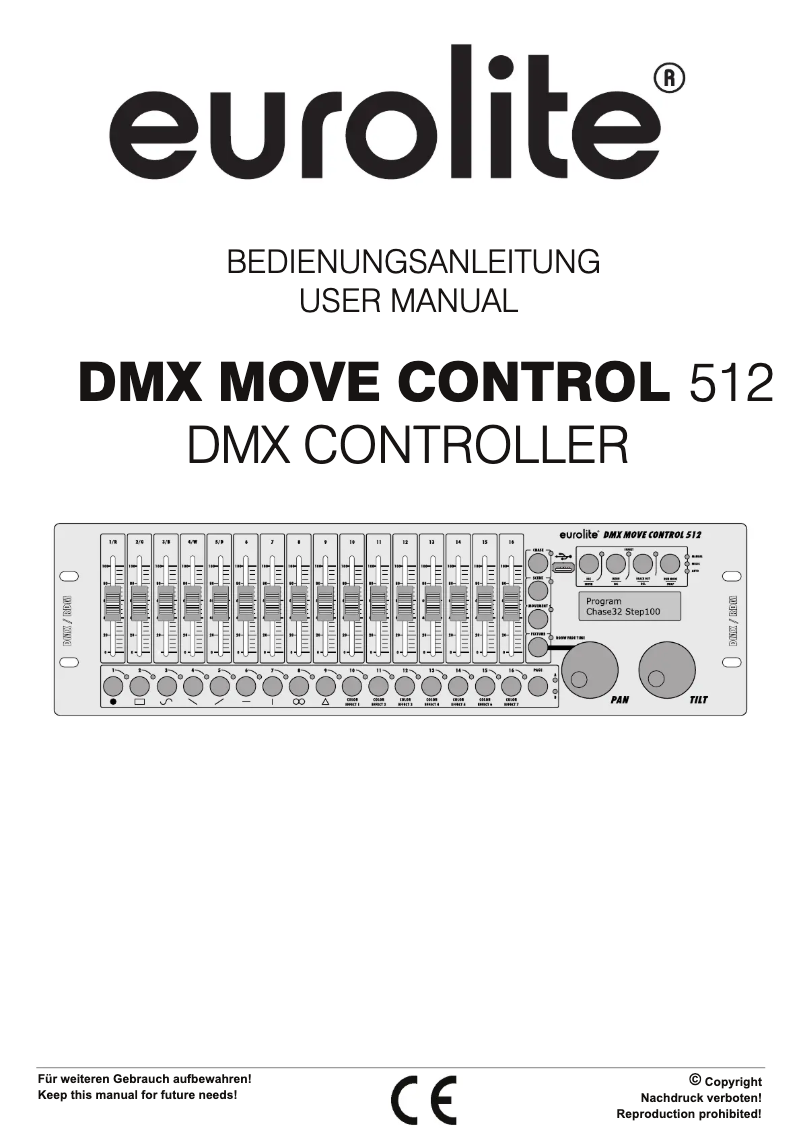 Page 1 de la notice Manuel utilisateur Eurolite DMX Move Control 512