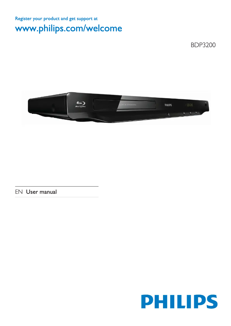 Image de la première page du manuel de l'appareil 3000 series BDP3200