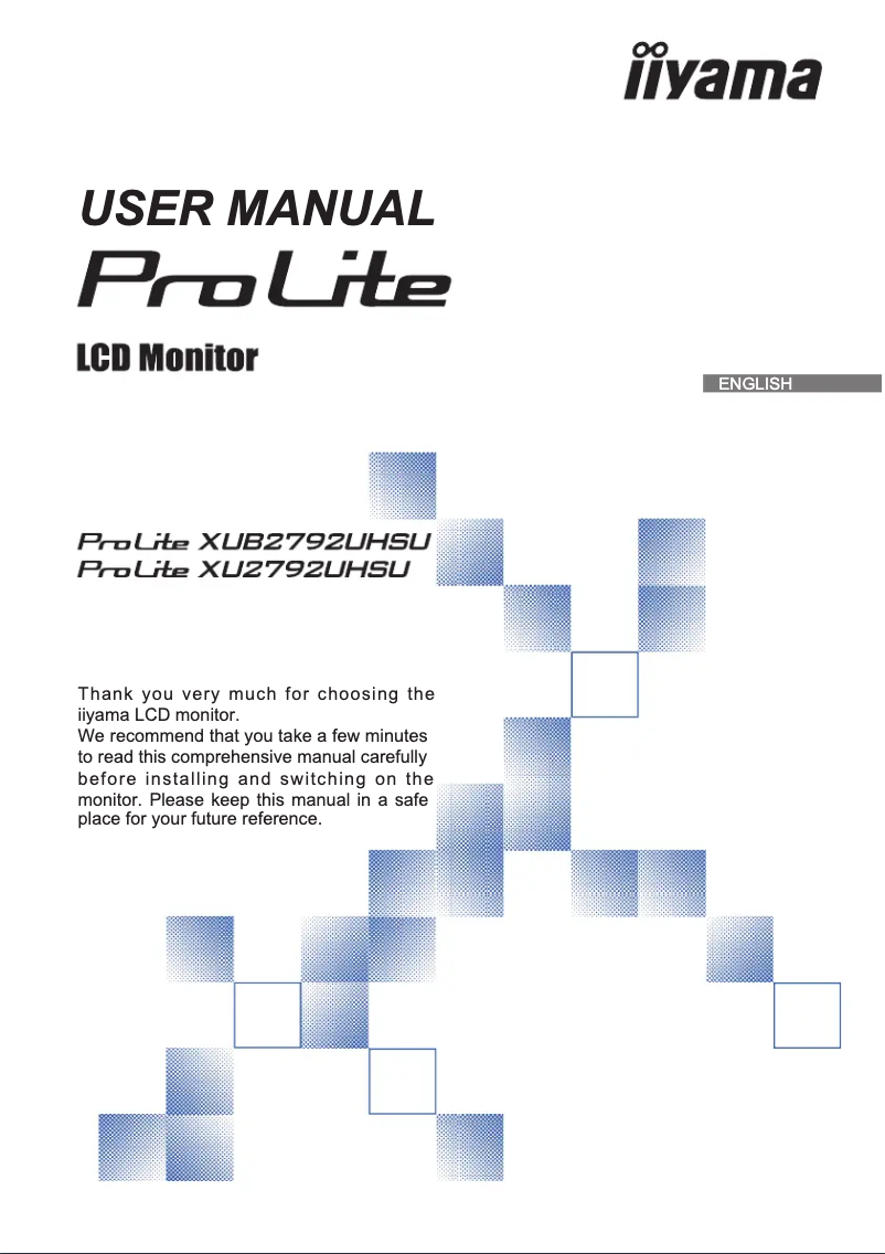 Page n°1 - Manuel utilisateur Iiyama ProLite XU2792UHSU