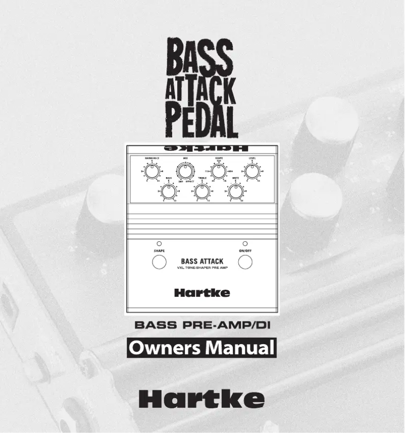 Page n°1 - Manuel utilisateur Hartke Bass Attack Pedal