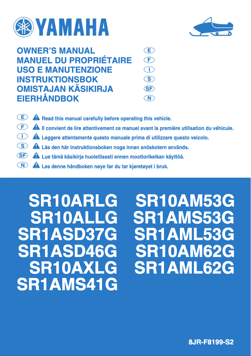 Page n°1 - Manuel utilisateur Yamaha SR Viper S-TX DX 146 (2016)