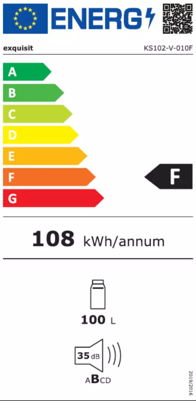 Page 1 de la notice Manuel utilisateur Exquisit KS102-V-010F