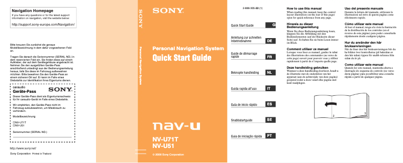 Page n°1 - Manuel utilisateur Sony NV-U51S