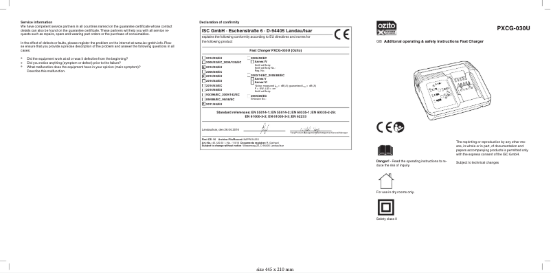 Page 1 de la notice Manuel utilisateur Ozito PXDDK-301U