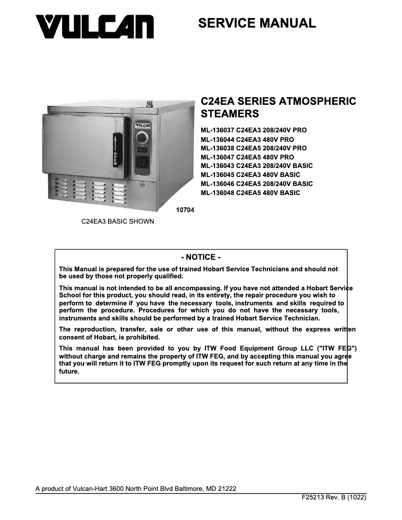 Image de la première page du manuel de l'appareil C24EA3-LWE