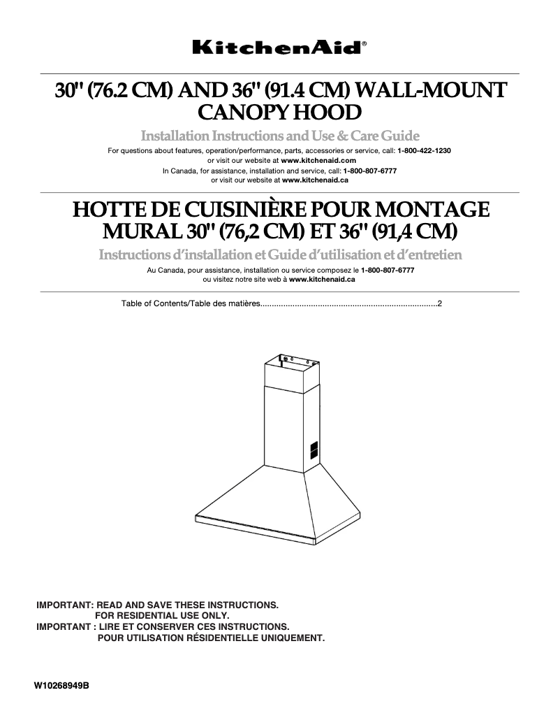 Image de la première page du manuel de l'appareil KWCS100WSS