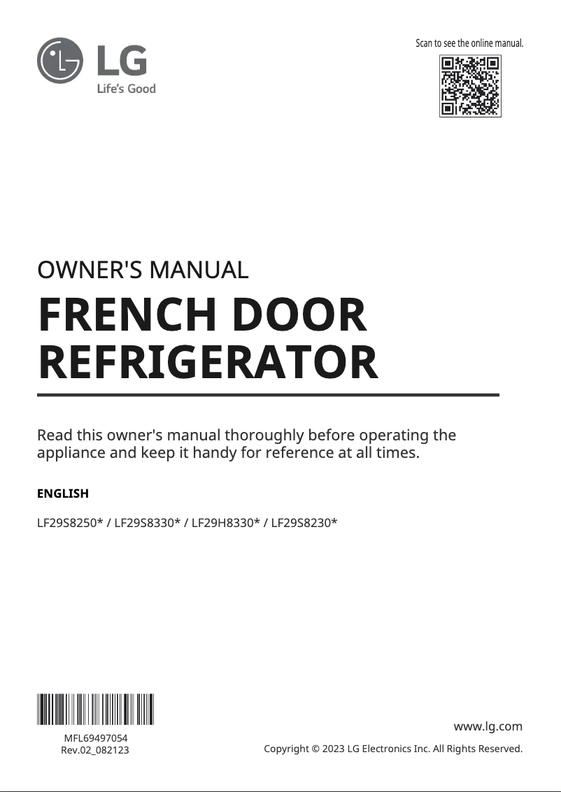Page n°1 - Manuel utilisateur LG LF29H8330D