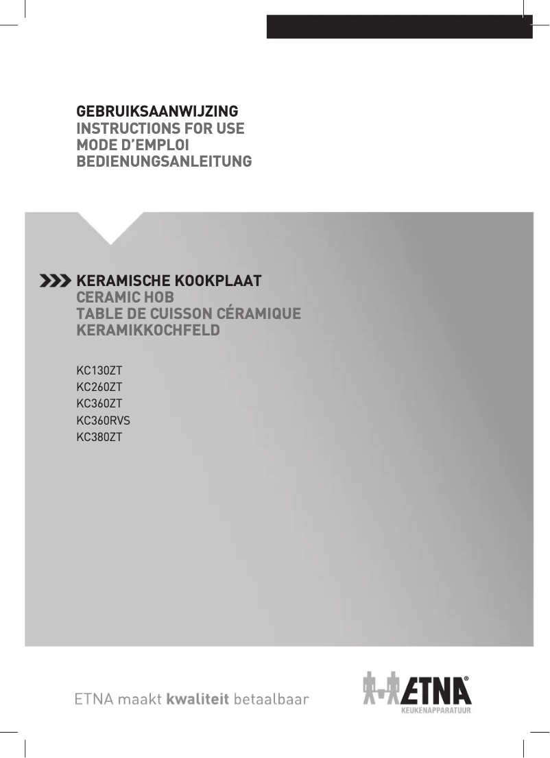 Image de la première page du manuel de l'appareil KC160ZT