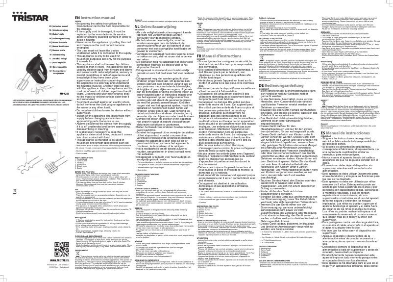 Image de la première page du manuel de l'appareil MX-4201