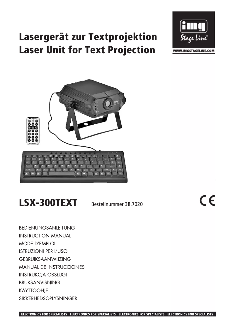 Page n°1 - Manuel utilisateur Monacor LSX-300TEXT