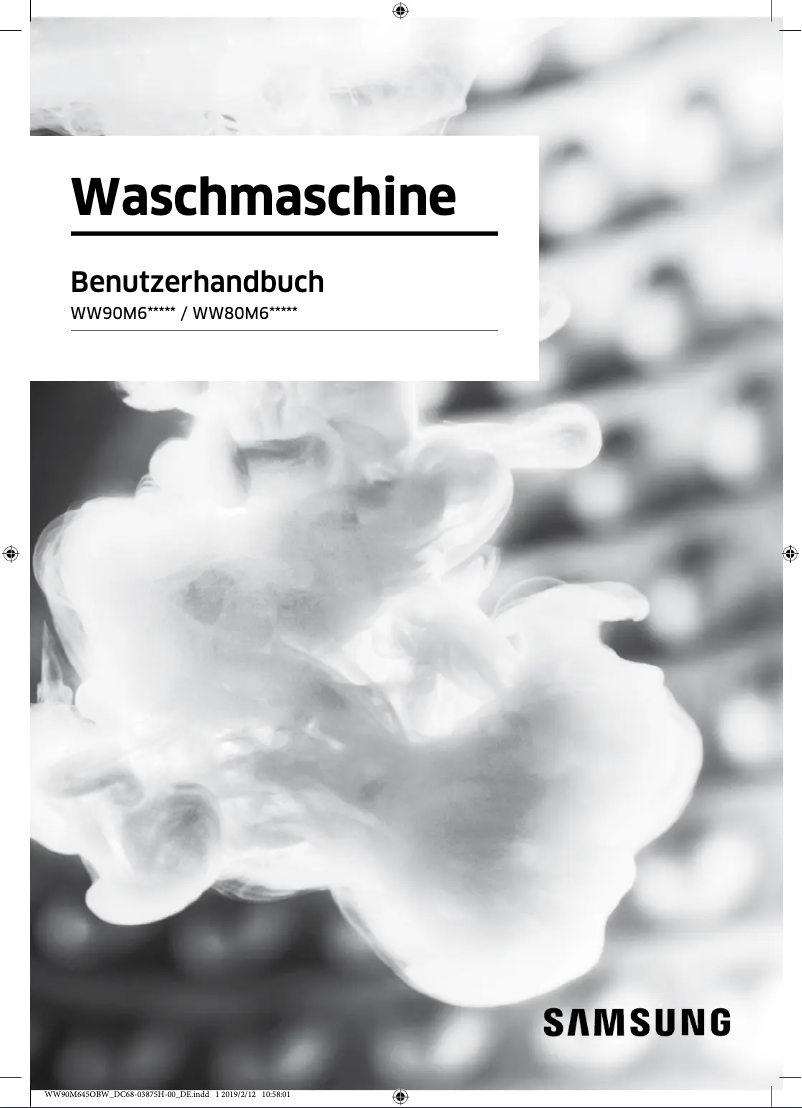 Page 1 de la notice Manuel utilisateur Samsung WW90M645OBW