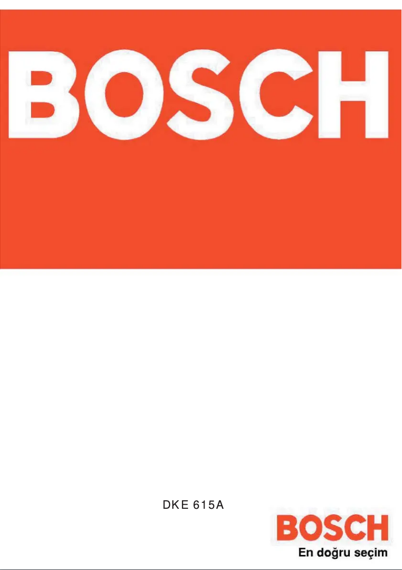 Page 1 de la notice Mode d'emploi Bosch DKE615A