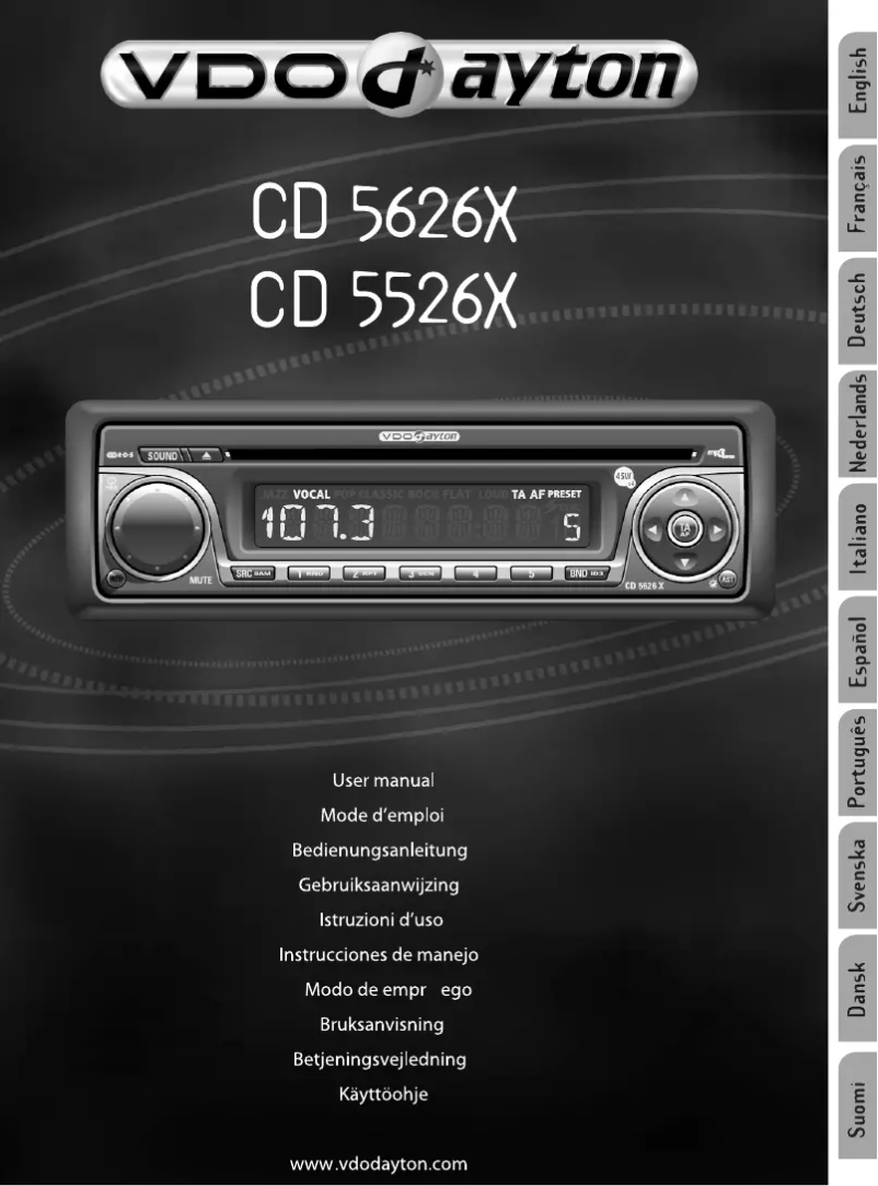 Imagen de la primera página del manual del dispositivo CD 5526 X