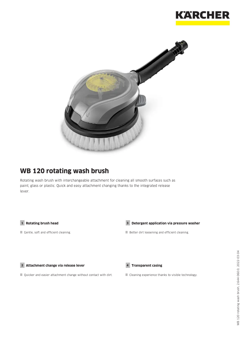 Page 1 de la notice Manuel utilisateur Kärcher WB 120