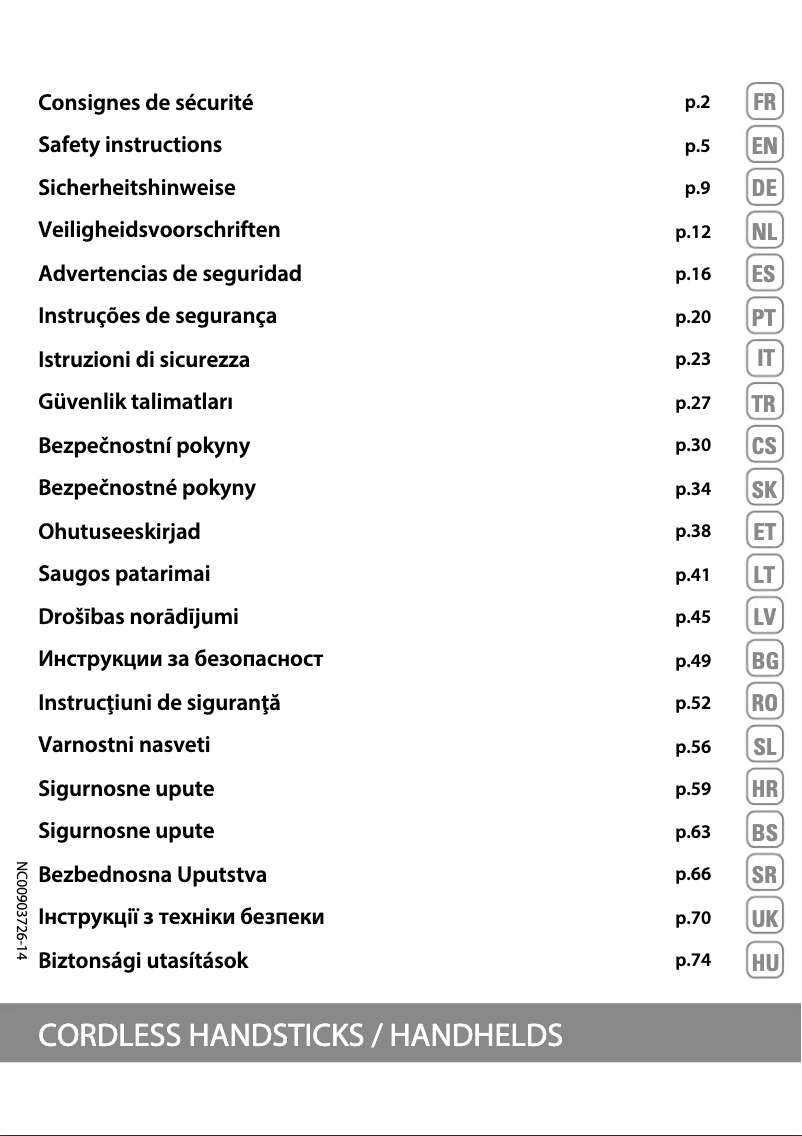 Página 1 del manual Manual de usuario Rowenta RH9474