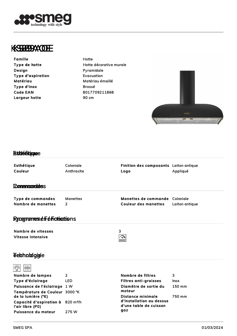 Image de la première page du manuel de l'appareil KS89AOE