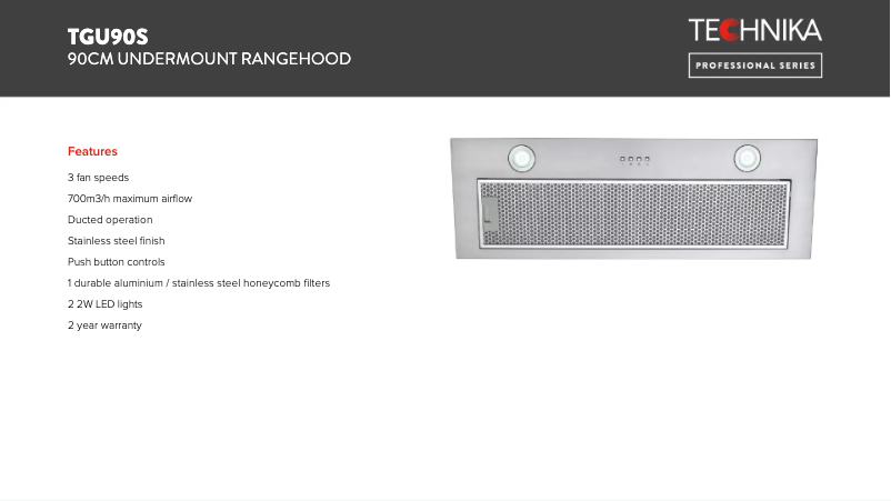 Image de la première page du manuel de l'appareil TGU90S