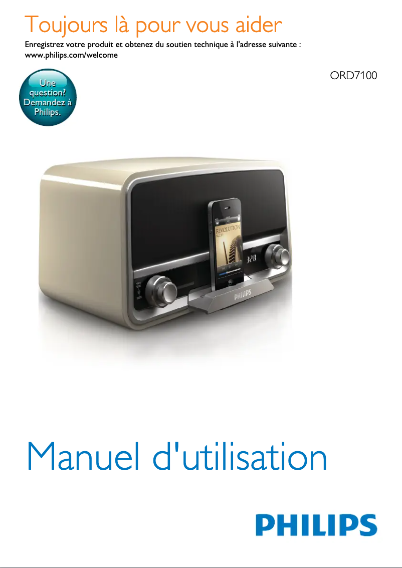 Page n°1 - Manuel utilisateur Philips ORD7100R
