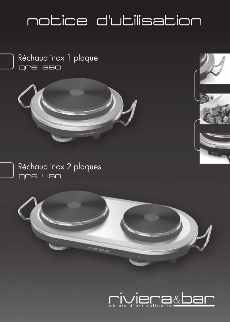 Page 1 de la notice Manuel utilisateur Riviera & Bar QRE 350