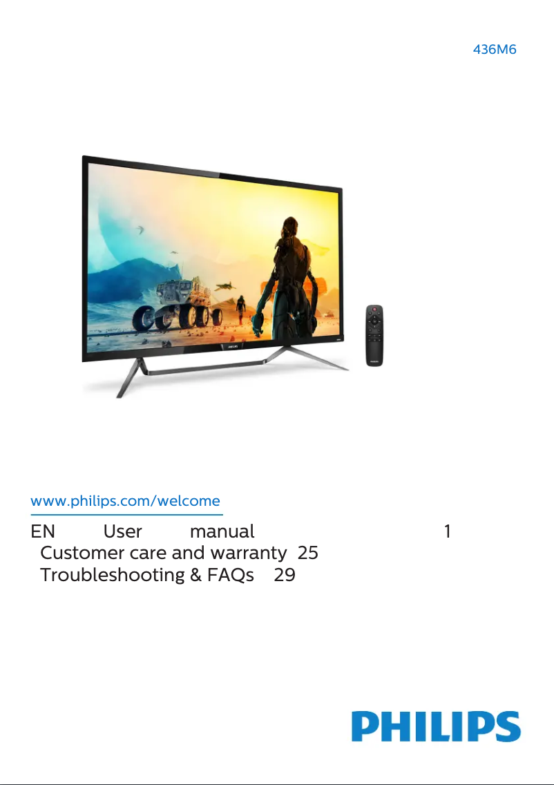 Page 1 de la notice Manuel utilisateur Philips Momentum 436M6