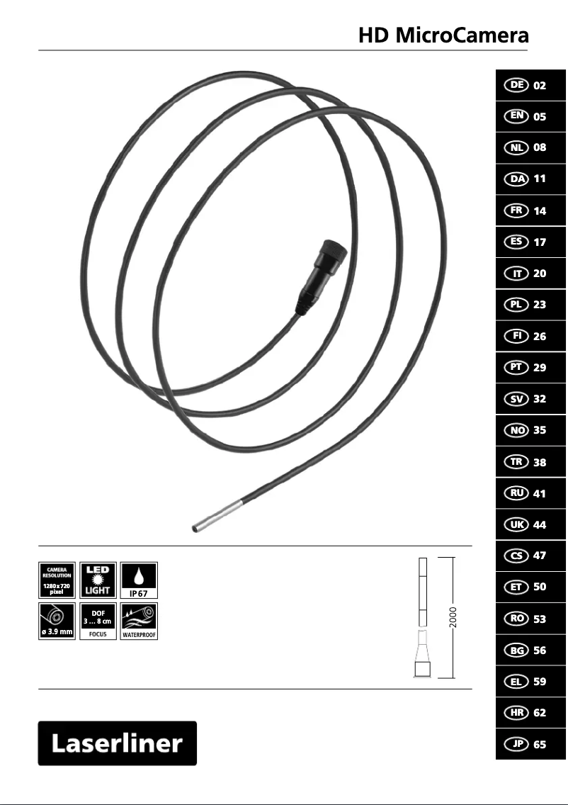 Image de la première page du manuel de l'appareil VideoFlex HD Micro