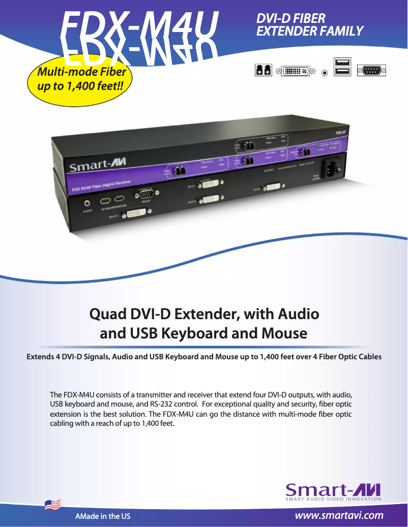Page 1 de la notice Manuel utilisateur Smart-AVI FDX-M4U