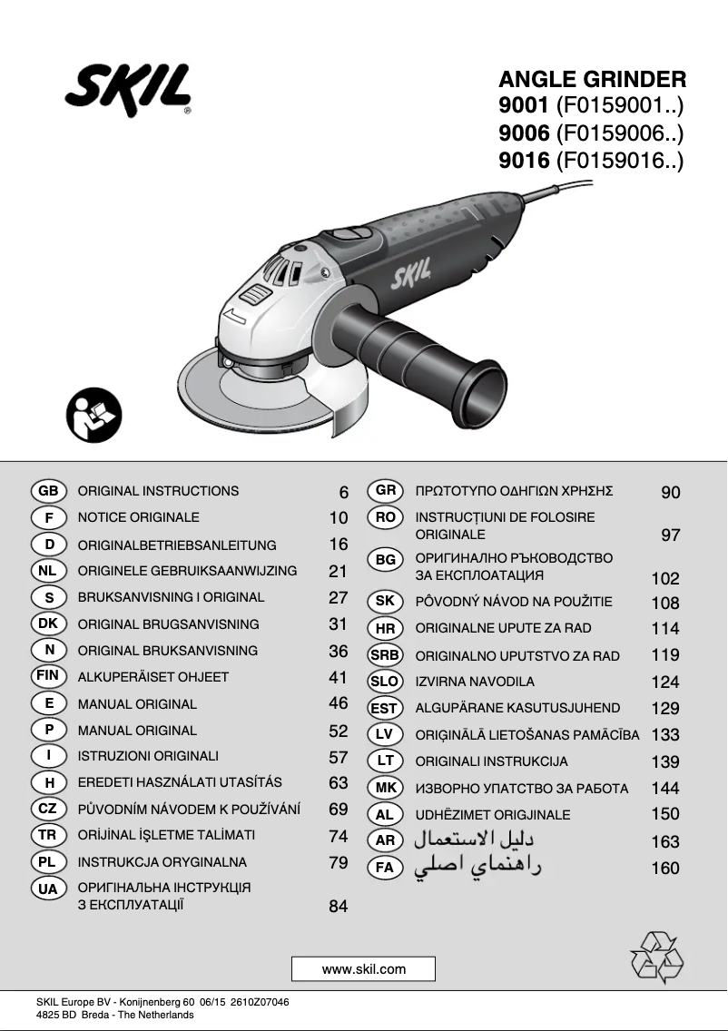 Page 1 de la notice Manuel utilisateur Skil 9006 AA