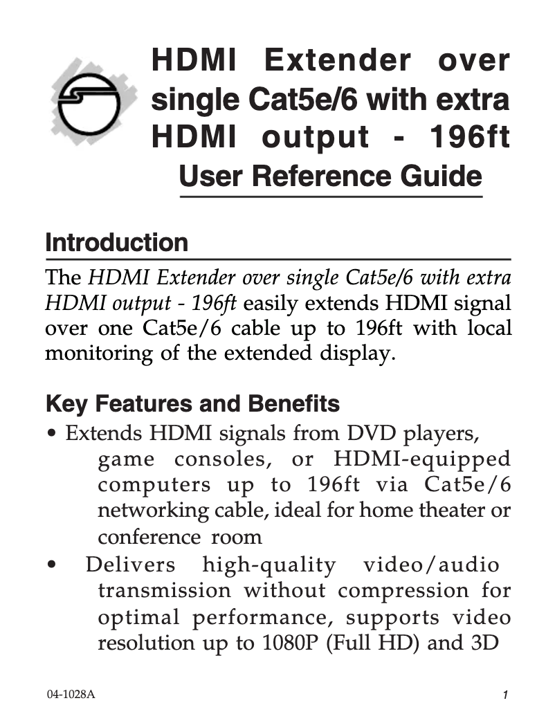 Page 1 de la notice Manuel utilisateur Siig CE-H22E11-S1