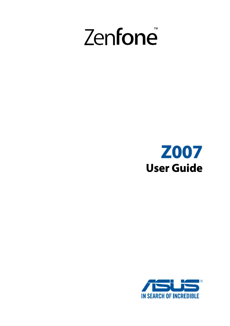 Image de la première page du manuel de l'appareil ZenFone C