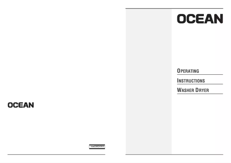 Page 1 de la notice Manuel utilisateur Ocean WDXT