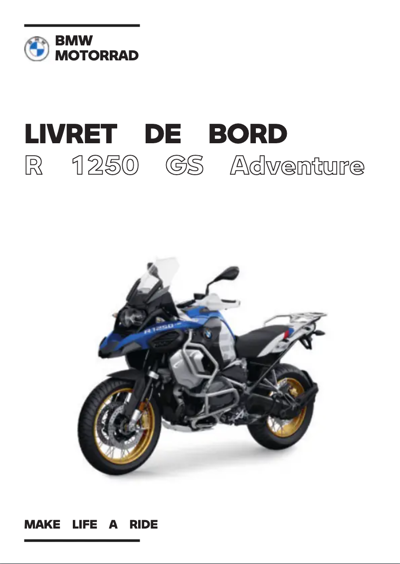 First page image of the manual for R 1250 GS Adventure (2022)